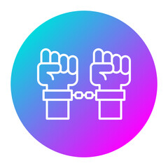 Obraz premium Slavery vector icon. Can be used for Human Rights iconset.