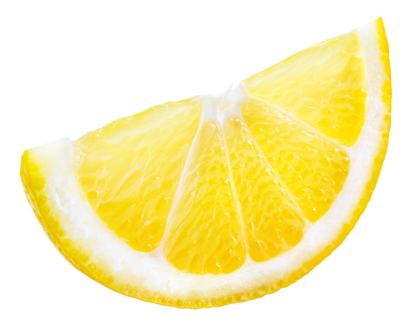 Lemon fruit slice isolated png. Lemon slice on transparent background. PNG format. Lemon slice no background. Full depth of field.