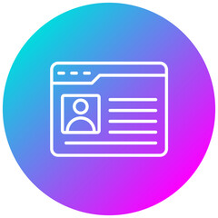 Profile vector icon. Can be used for Digital Retail iconset.