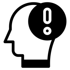 Vector Icon tense, mind, thought, user, human brain