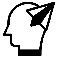 Vector Icon inspiration, mind, thought, user, human brain