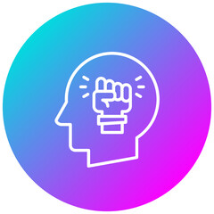 Inner Strength vector icon. Can be used for Personal Growth iconset.