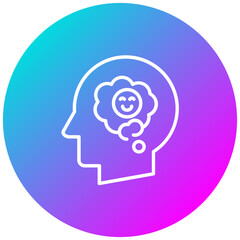 Positive Thinking vector icon. Can be used for Personal Growth iconset.