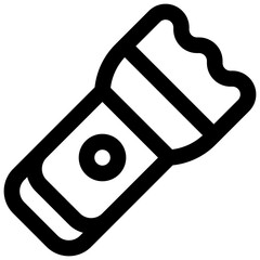 Torch. Editable stroke vector icon.