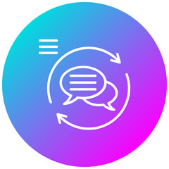 Feedback Loop vector icon. Can be used for Project Assesment iconset.