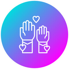 Obraz premium Volunteer vector icon. Can be used for Charity iconset.