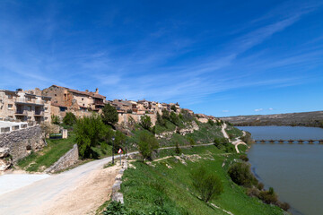 View of the town of Maderuelo. Segovia, Castile and Leon, Spain.