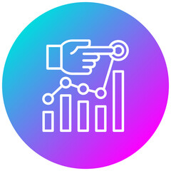 Market Trends vector icon. Can be used for Survey iconset.