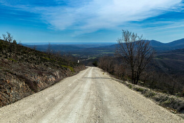 Forest track from Cantalojas to Majaelrayo. Guadalajara, Castile la Mancha, Spain.