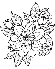 Floral coloring page