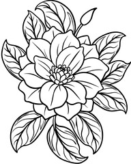 Floral coloring page