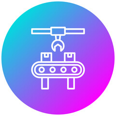 Mass Production vector icon. Can be used for Mass Production iconset.