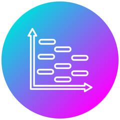 Gantt Chart vector icon. Can be used for Action Plan iconset.