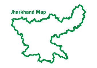 jharkhand map, line art, vector files