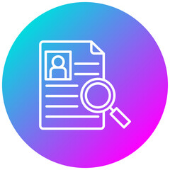 Resume Search vector icon. Can be used for Business and HR iconset.