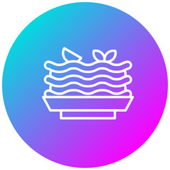 Lasagna vector icon. Can be used for World Cuisine iconset.