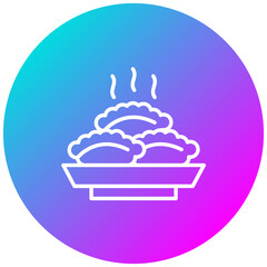 Dumplings vector icon. Can be used for World Cuisine iconset.