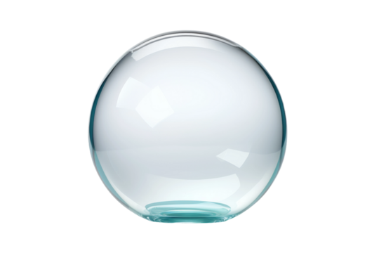 The Enigmatic Orb on a White or Clear Surface PNG Transparent Background.