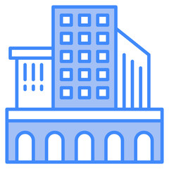 Fototapeta premium Vector Icon Building, business, city, commercial, office