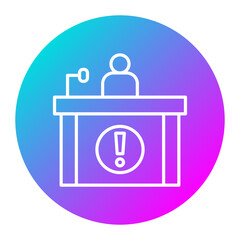 Information Desk vector icon. Can be used for Spa iconset.