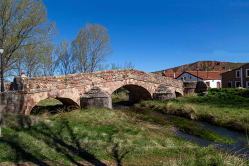 Fototapeta premium Cañamares baroque bridge from the 18th century. Guadalajara, Castile La Mancha, Spain.