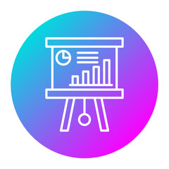 Graphical Presentation vector icon. Can be used for Business and Finance iconset.