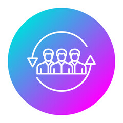 Team Sync vector icon. Can be used for Business and Finance iconset.