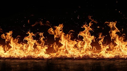 Fire flames on black background, 3d illustration burning and fire, Blaze fire flame texture for banner abstract black background, graphic design flame
