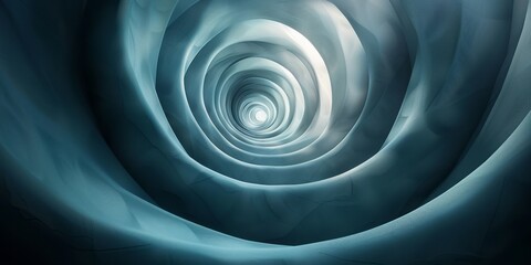 Intricate spiral design in shades of blue and gray, creating a mesmerizing optical illusion