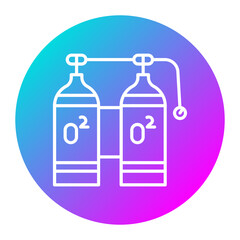 Diving Cylinder vector icon. Can be used for Vacation and Tourism iconset.