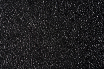 Black natural leather textured background.