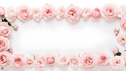 A Delicate Symphony of Roses: Capturing the Beauty of Blush Pink Roses in a Frame