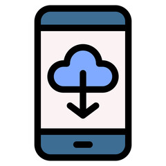 download, app, android, digital, interaction Icon