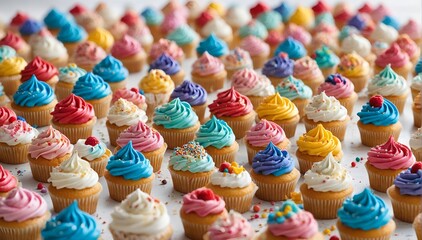 Baking Pan with Cupcakes