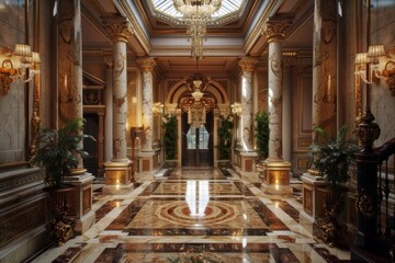 Obraz premium Classical Entrance Hall Interior