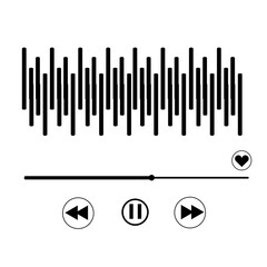 Music Player Sign Media music player interface isolated.Multimedia frame template