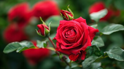 Valentine's background, macro shot of a red rose