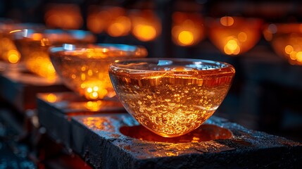 Observing the skilled artisan glass blowing process at a traditional glass factory