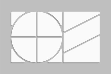 Template collage of seven frames, images, photo