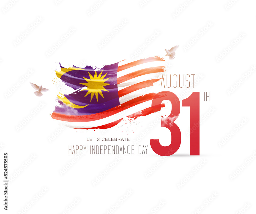 Wall mural malaysia independence day creative art