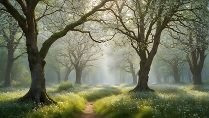 Obraz premium Serene Forest Scenery