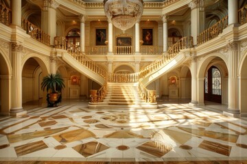 Obraz premium Classical Entrance Hall Interior