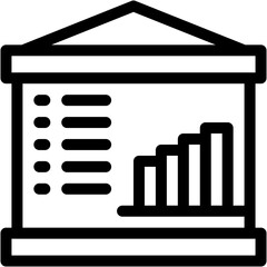 Vector Icon Bar, chart, analytics, diagram, presentation