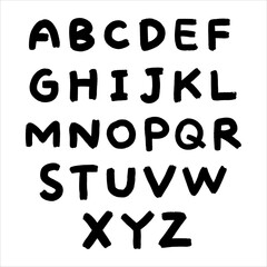 Vector hand drawn alphabet collection