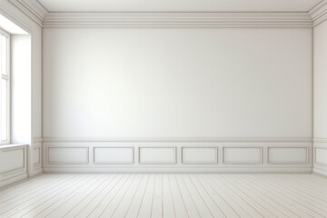White room with white wall and white floor.