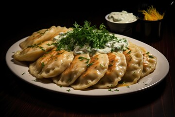 Polish pierogi filled with a savory mixture.