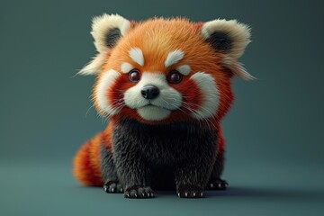 3D Red Panda character in digital style - Powered by Adobe