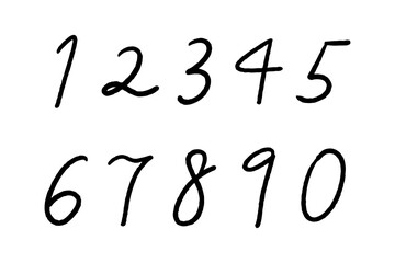 Hand drawn number collection