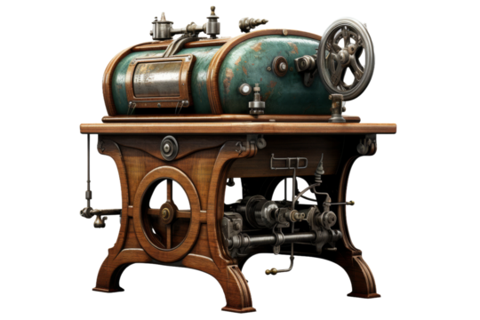 The Time-Worn Contraption on a White or Clear Surface PNG Transparent Background.