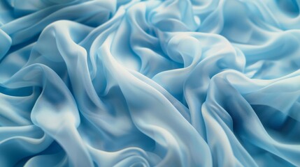 Obraz premium The background is pastel blue and the texture is folded fabrics